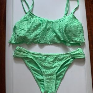 Never wore lime green bikini